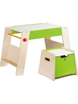 Hape Early Explorer Ξύλινο Θρανίο & Κάθισμα Play Station