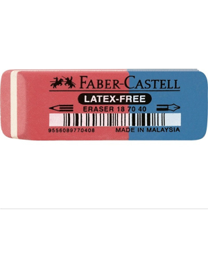 Γόμα Faber Castell 187040 κόκκινη/μπλε - Exas