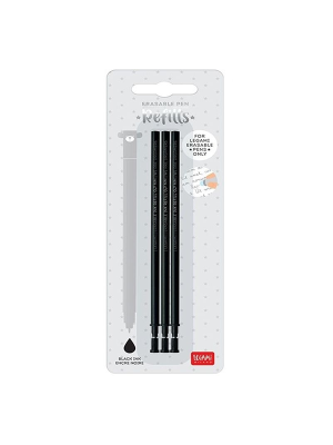 Legami Milano Erasable Ανταλλακτικό Μελάνι για Στυλό σε Μαύρο χρώμα 3τμχ