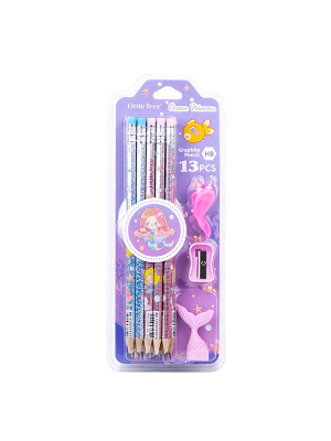 Ocean Princess Pencil with Erasers Set of 10 HB