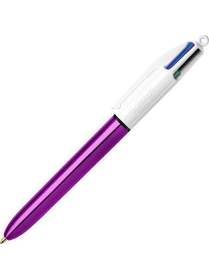 BIC 4 Colour Shine Ballpoint Pen μοβ - Exas